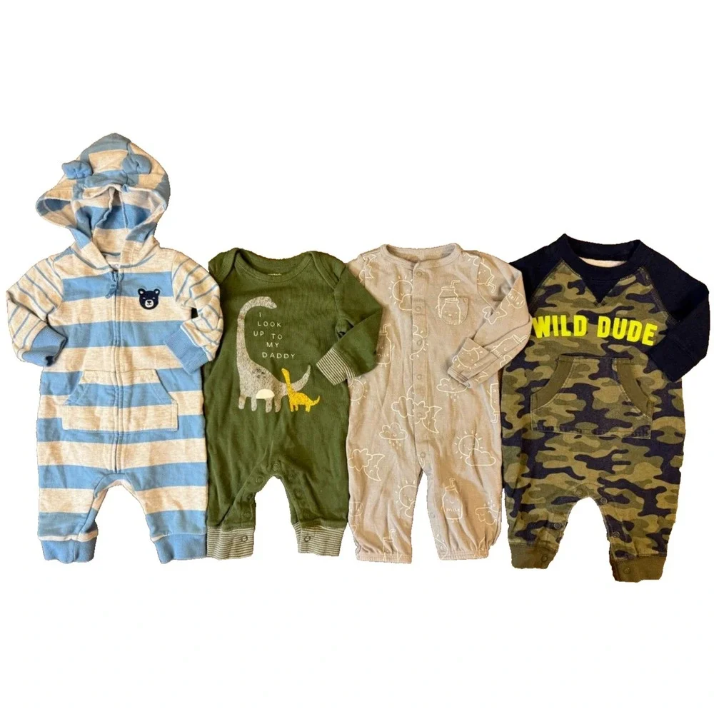 Carters Baby Boy 3 Months Rompers Outfits Pants Long Sleeved Shirts‎ Clothes Lot